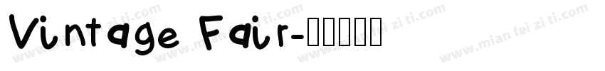 Vintage Fair字体转换